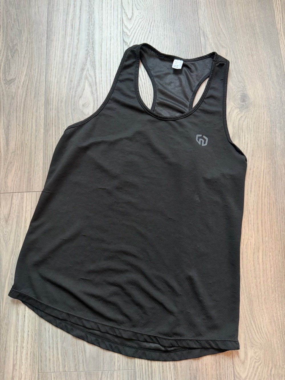 Neleus Black Racerback Athletic Tank Top - Size Medium - Lightweight Mesh